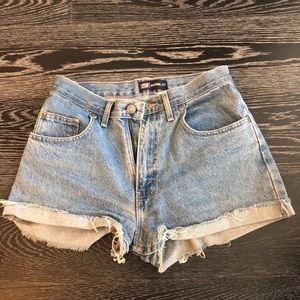 Vintage jean shorts light wash